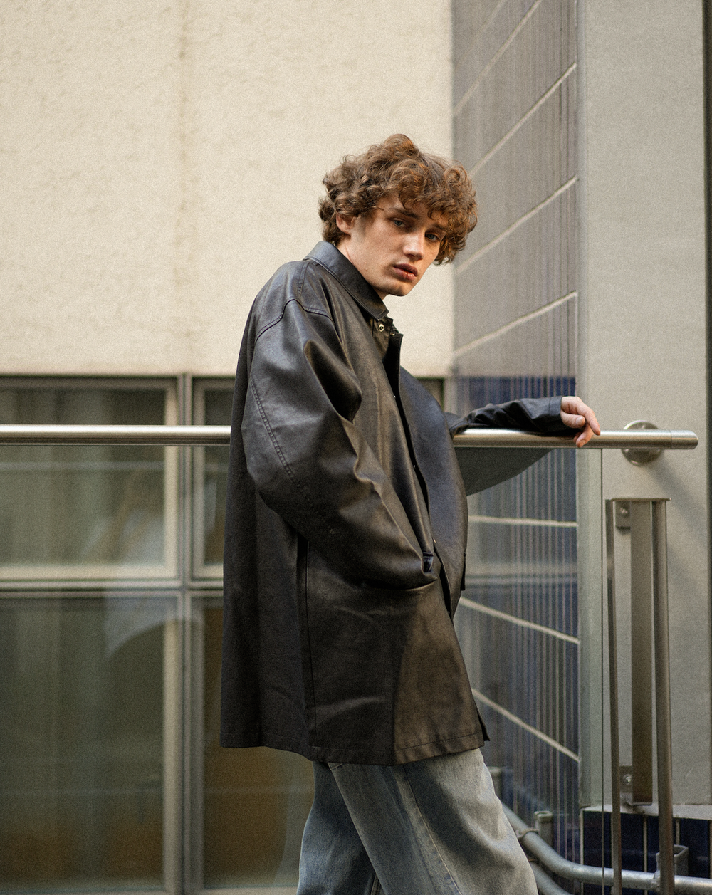 EviStub.J PU leather half coat B5026 シティガール シティ