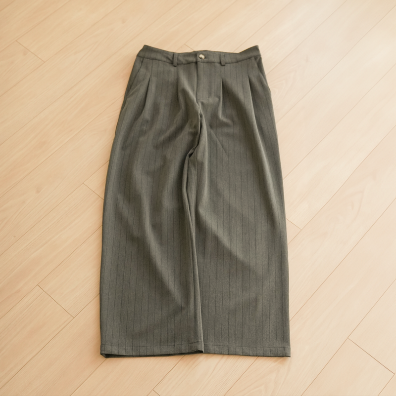 [Delivery within 10 days] Striped straight slacks B5068 