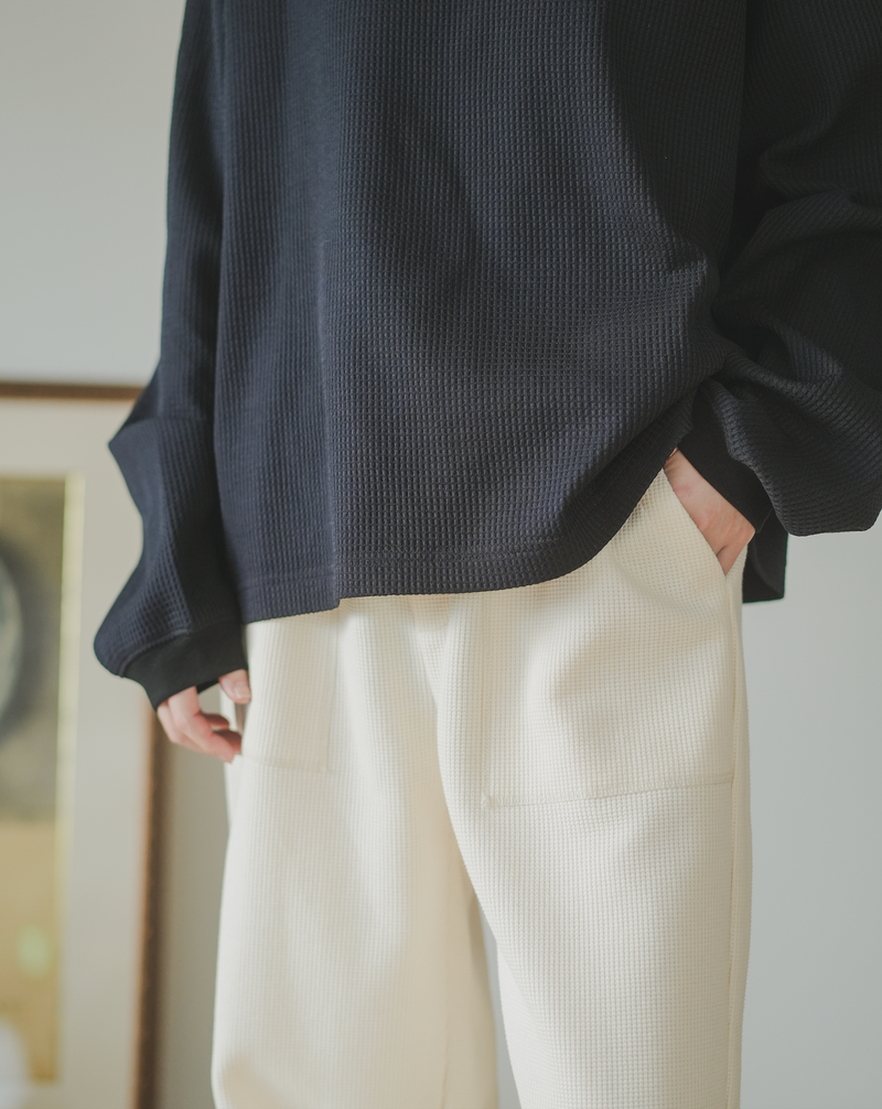 [Delivery within 1 week] Straight waffle pants B5066