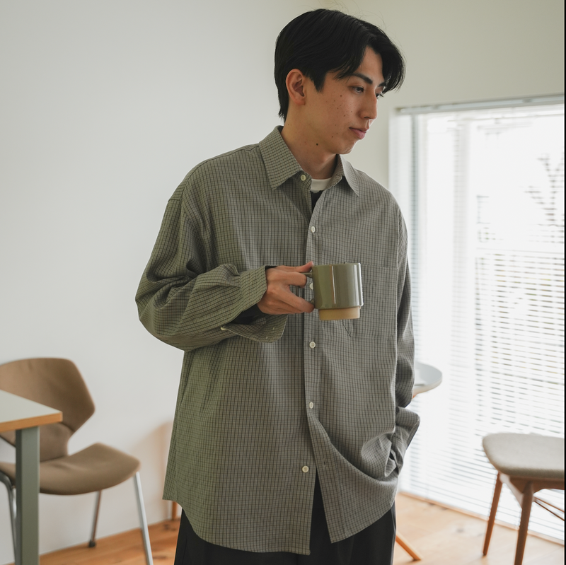 [Delivery within 1 week] Relaxed fit check shirt B5061