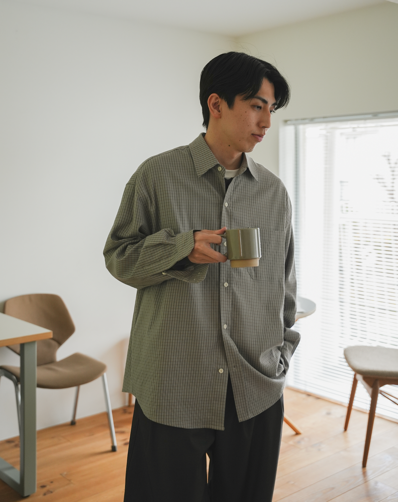 [Delivery within 1 week] Relaxed fit check shirt B5061