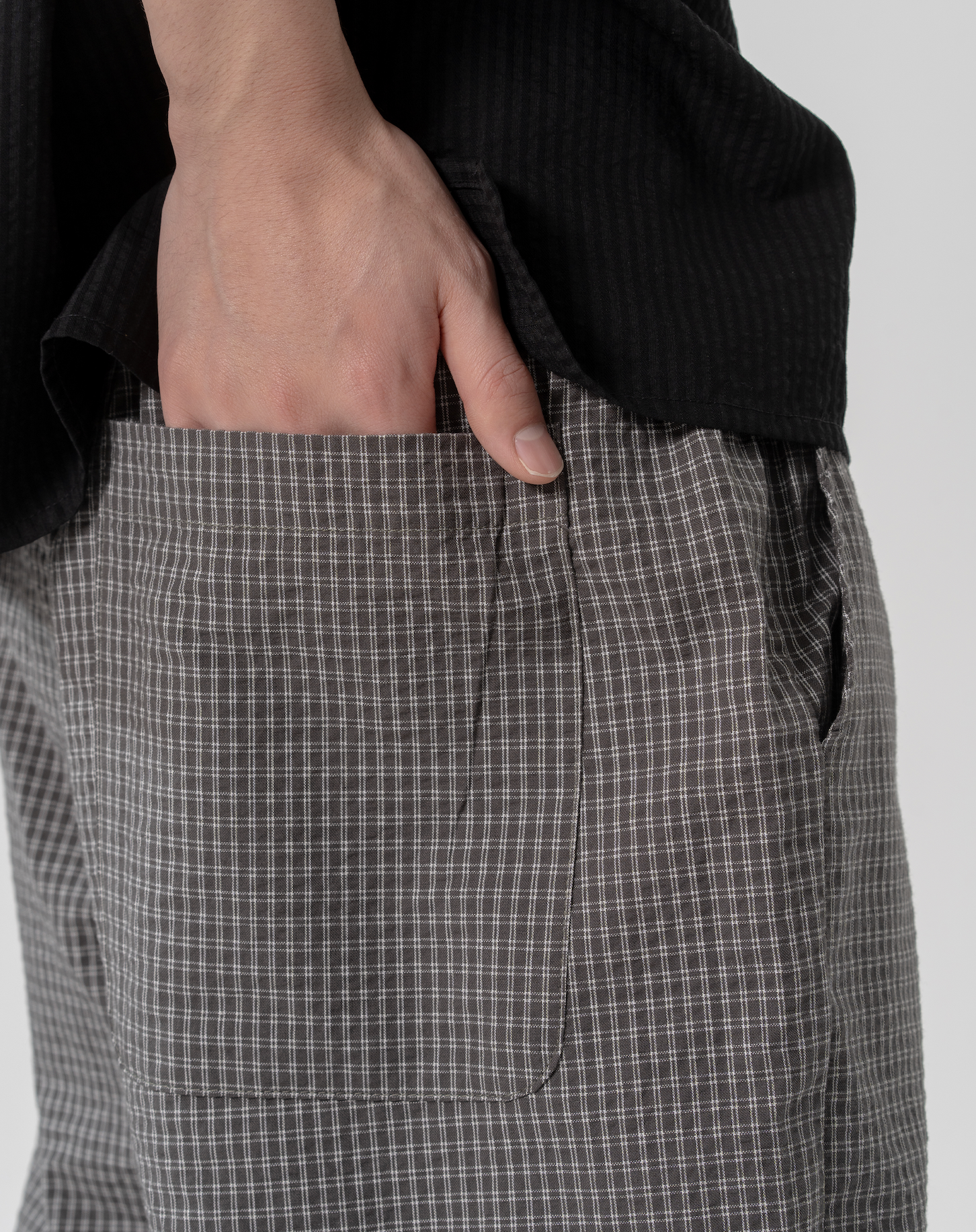 チェックロングパンツ B5103