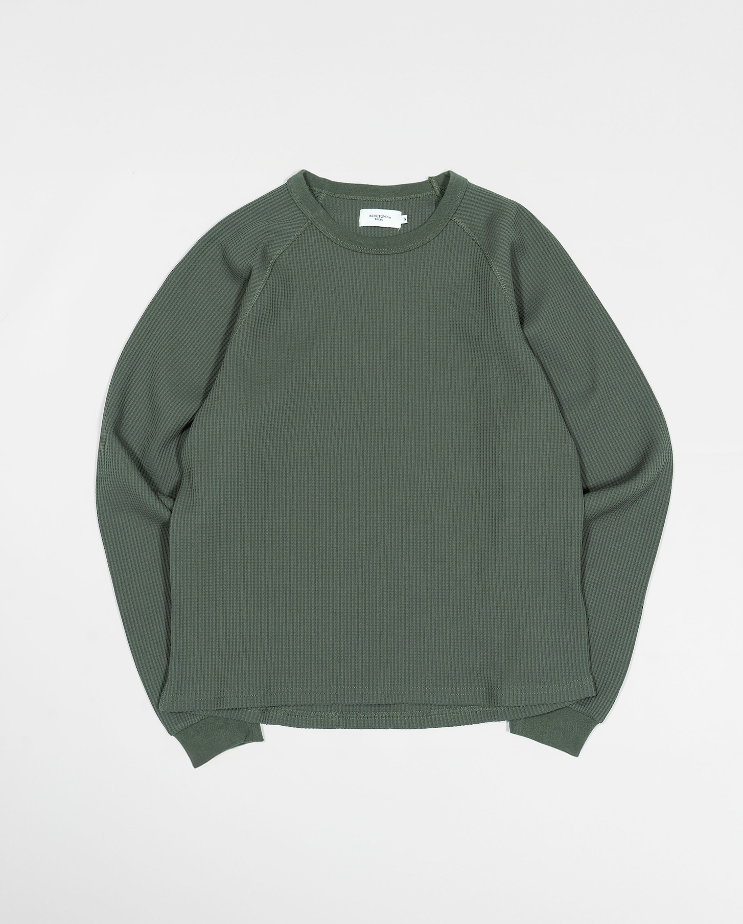 ワッフルクルーネックT B5114