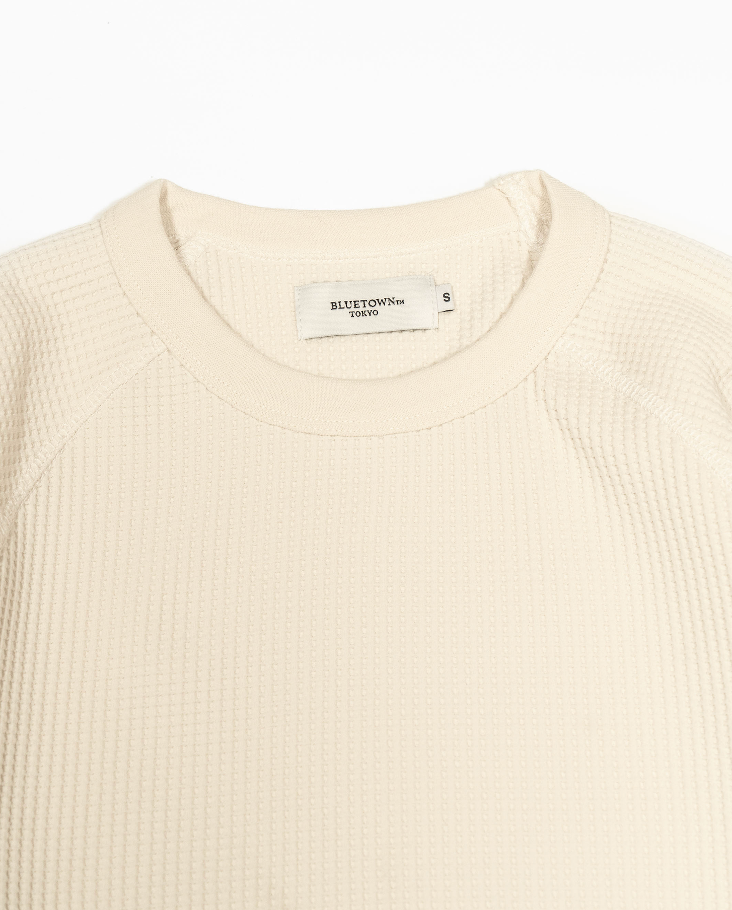 ワッフルクルーネックT B5114