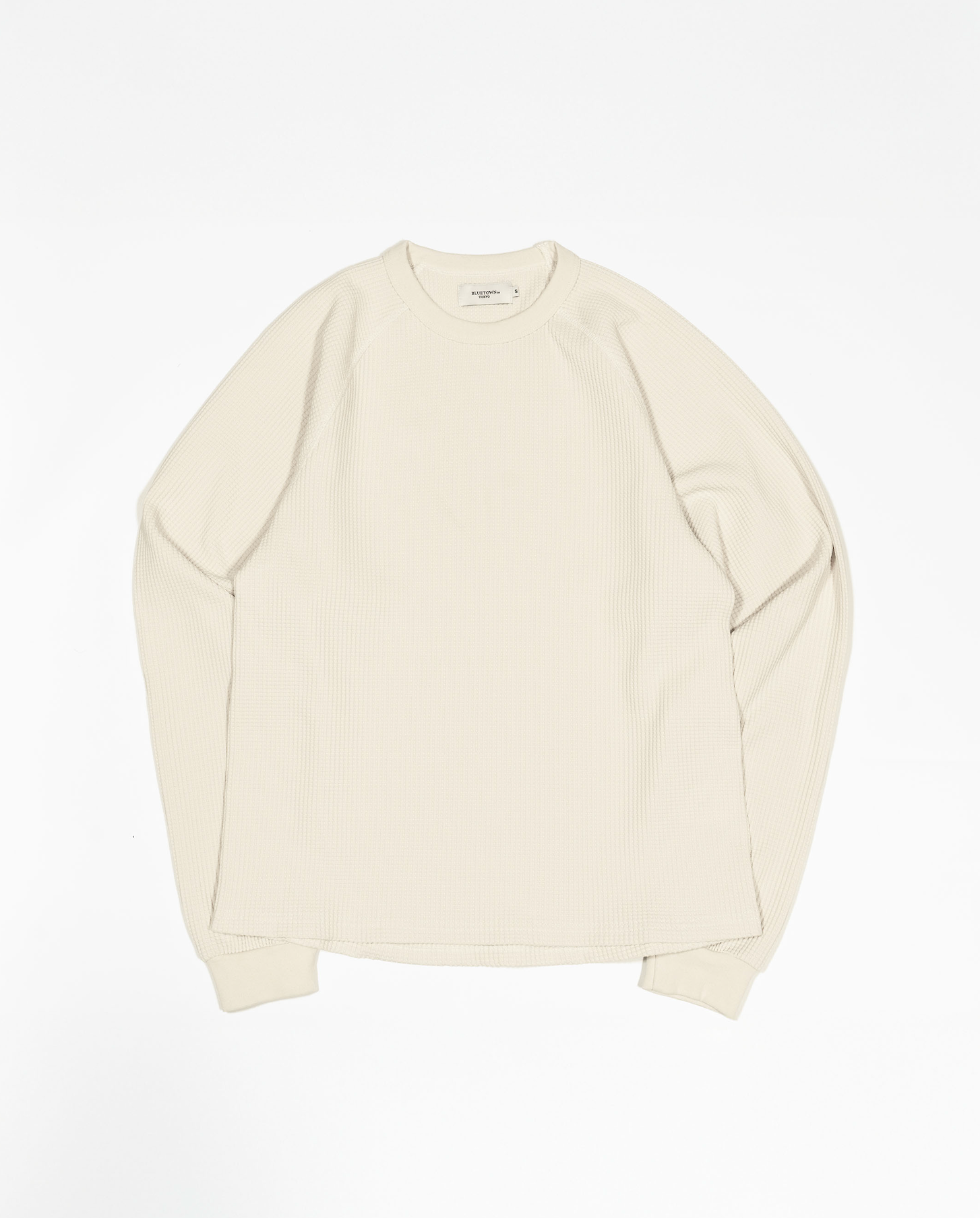 ワッフルクルーネックT B5114
