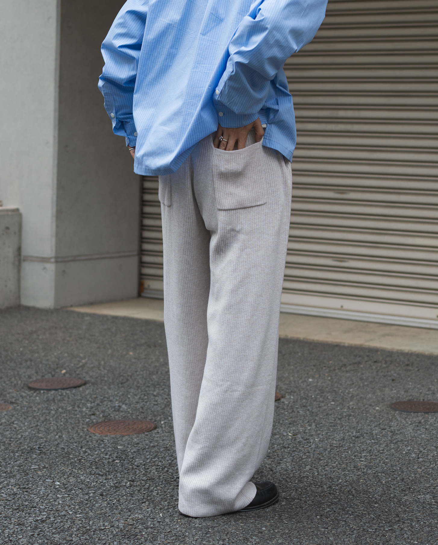 ストレートニットパンツ B5109