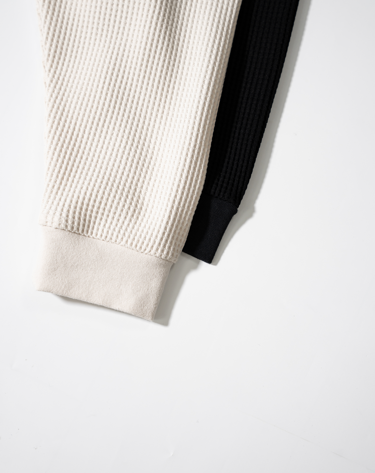 ワッフルヘンリーネックT B5190