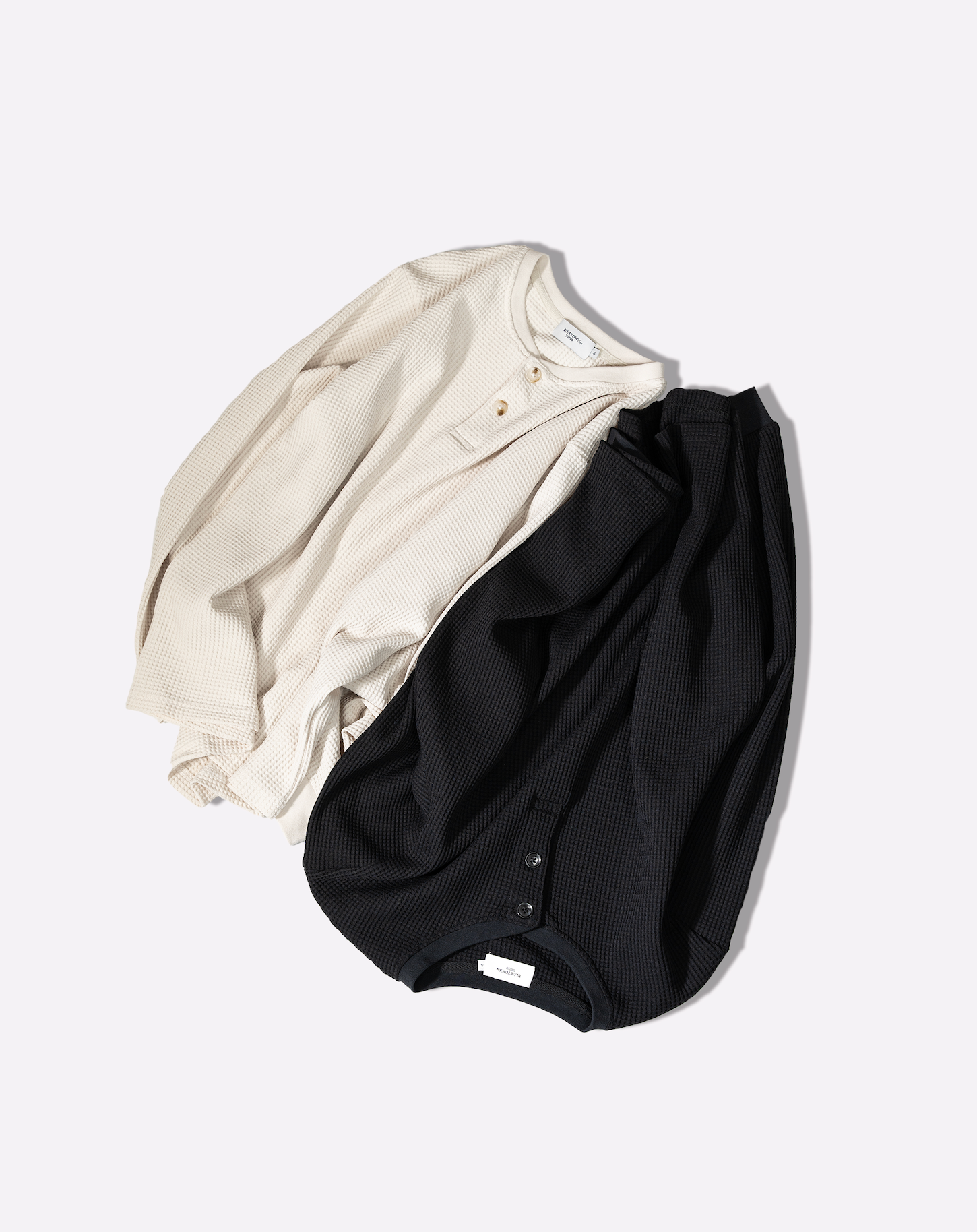 ワッフルヘンリーネックT B5190