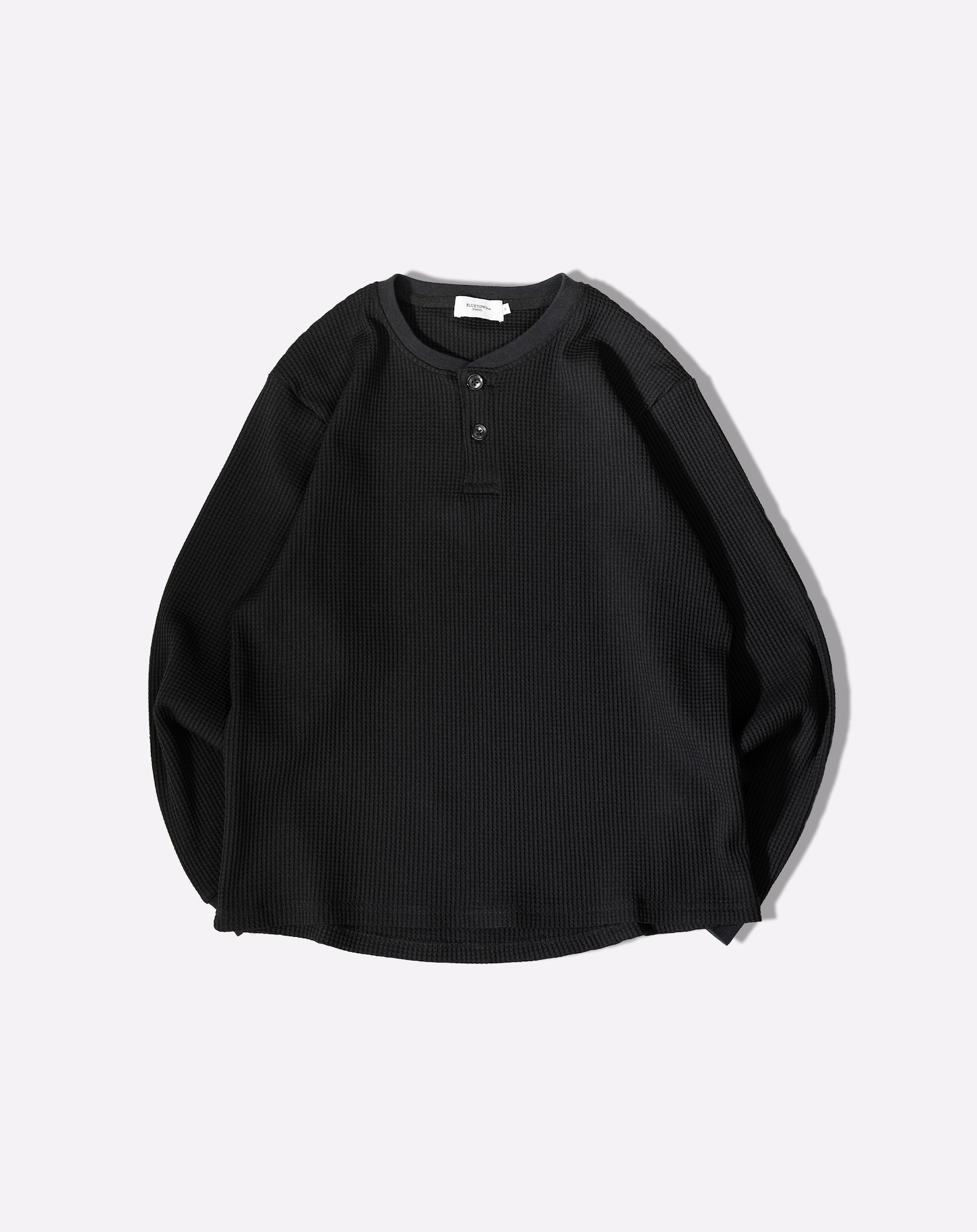 ワッフルヘンリーネックT B5190