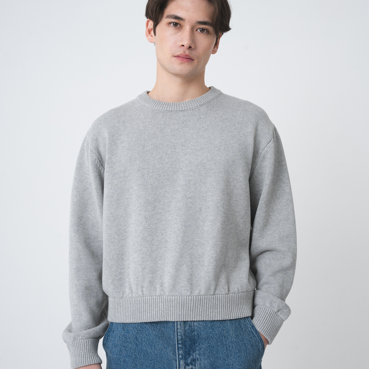 ウォッシャブルショートニット B5161 メンズカジュアル ファッション