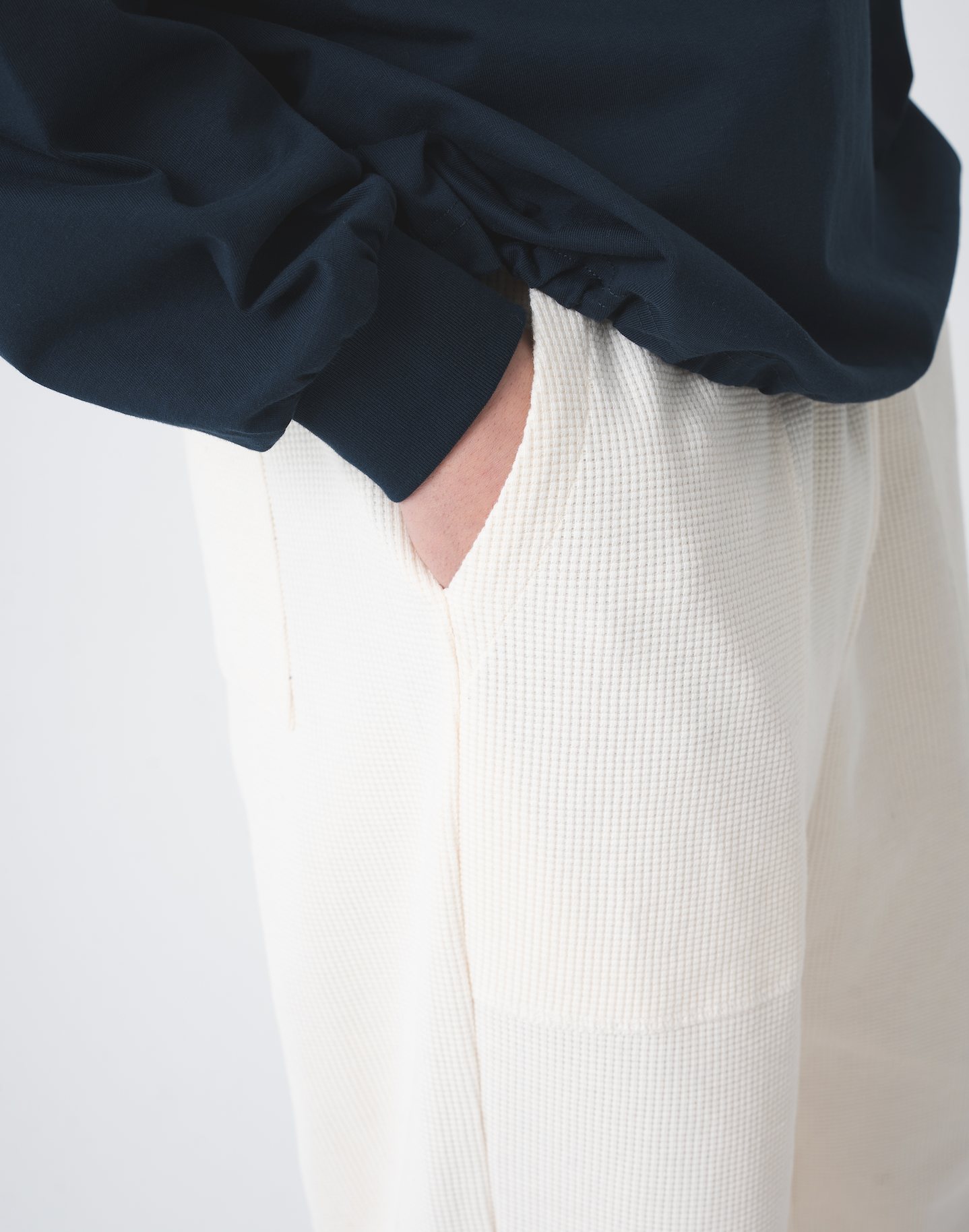 ストレートワッフルパンツ B5066