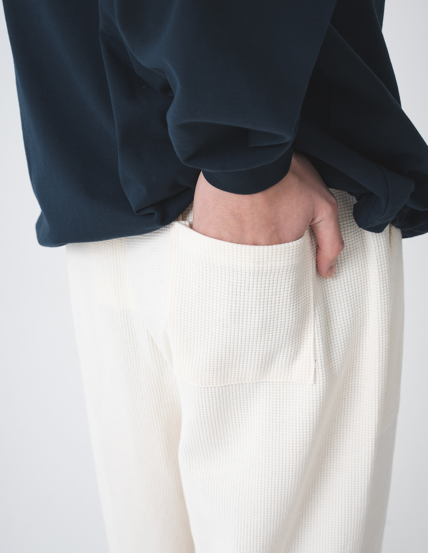 ストレートワッフルパンツ B5066