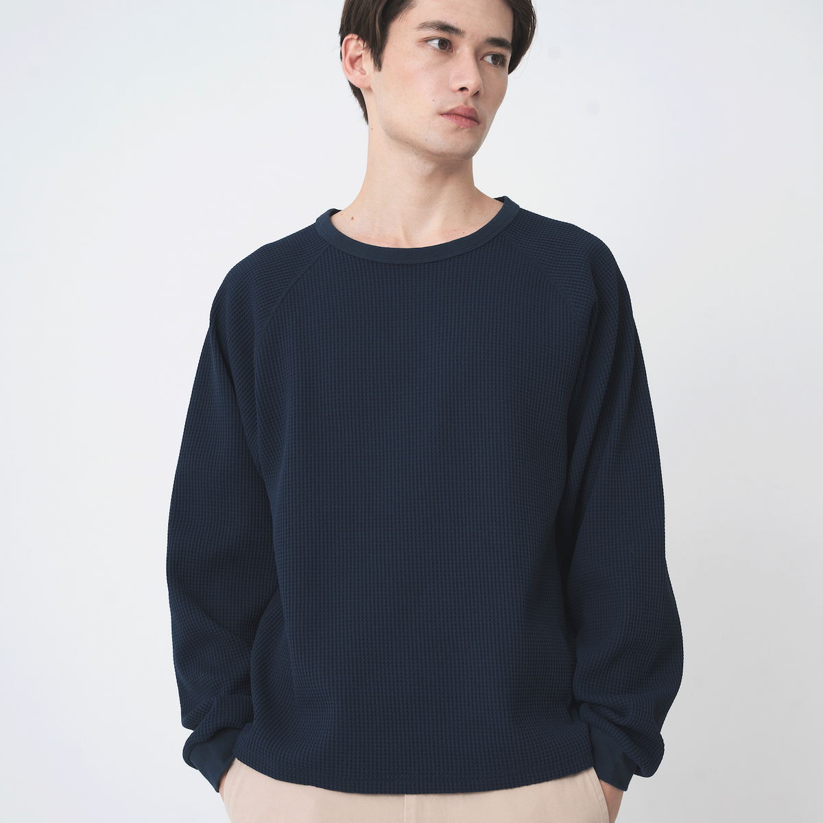 【定価4.8万/上杉柊平】CPCompany ワッフル カットソー ネイビー44 ワッフルクルーネックT B5114 メンズファッション ファッション ユニ