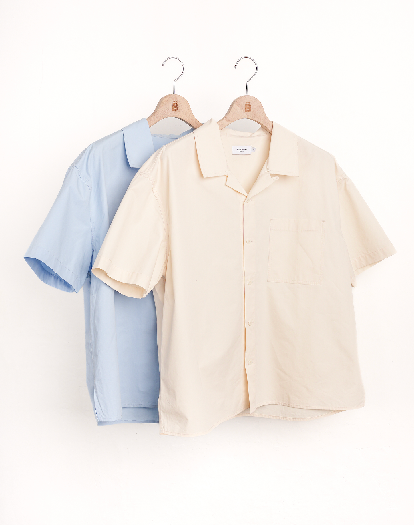 ソリッドオープンカラーシャツ B5199