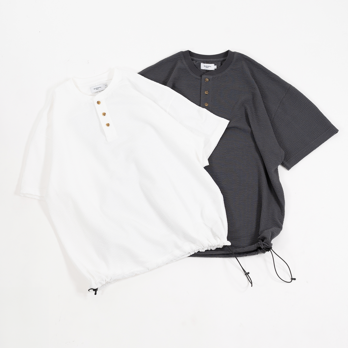 シアサッカーヘンリーネックT B5214 メンズ ファッション カットソー T