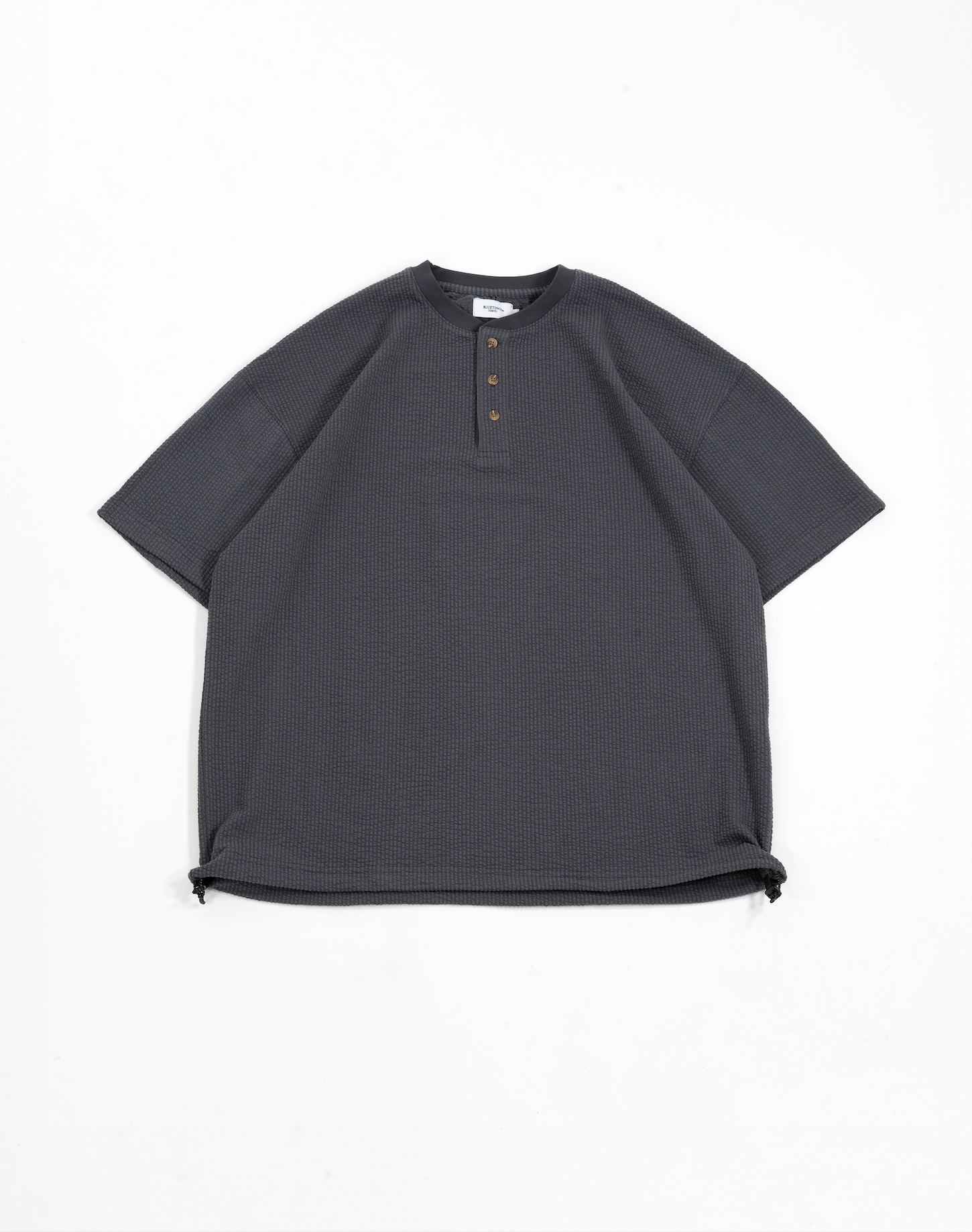 シアサッカーヘンリーネックT B5214