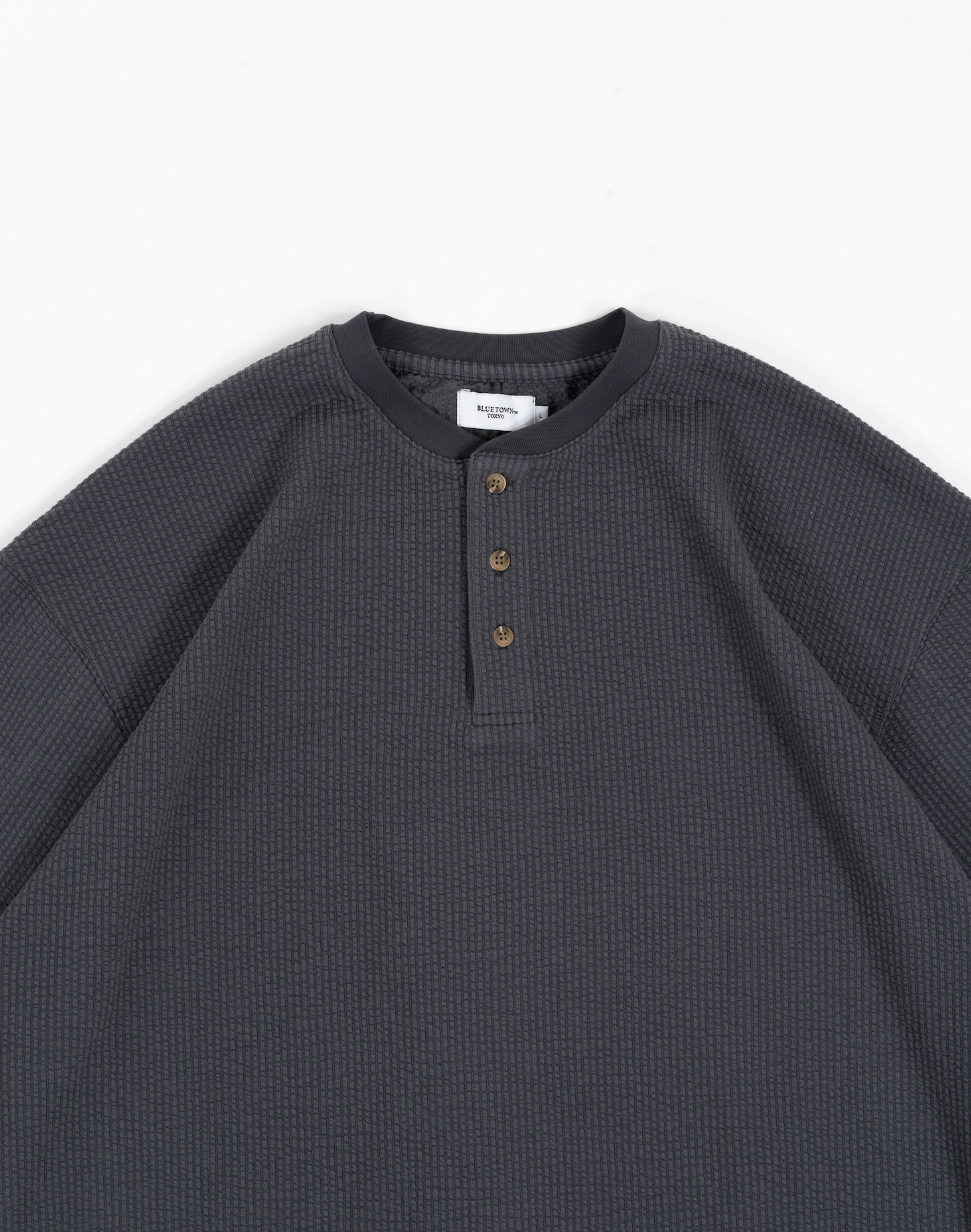 シアサッカーヘンリーネックT B5214