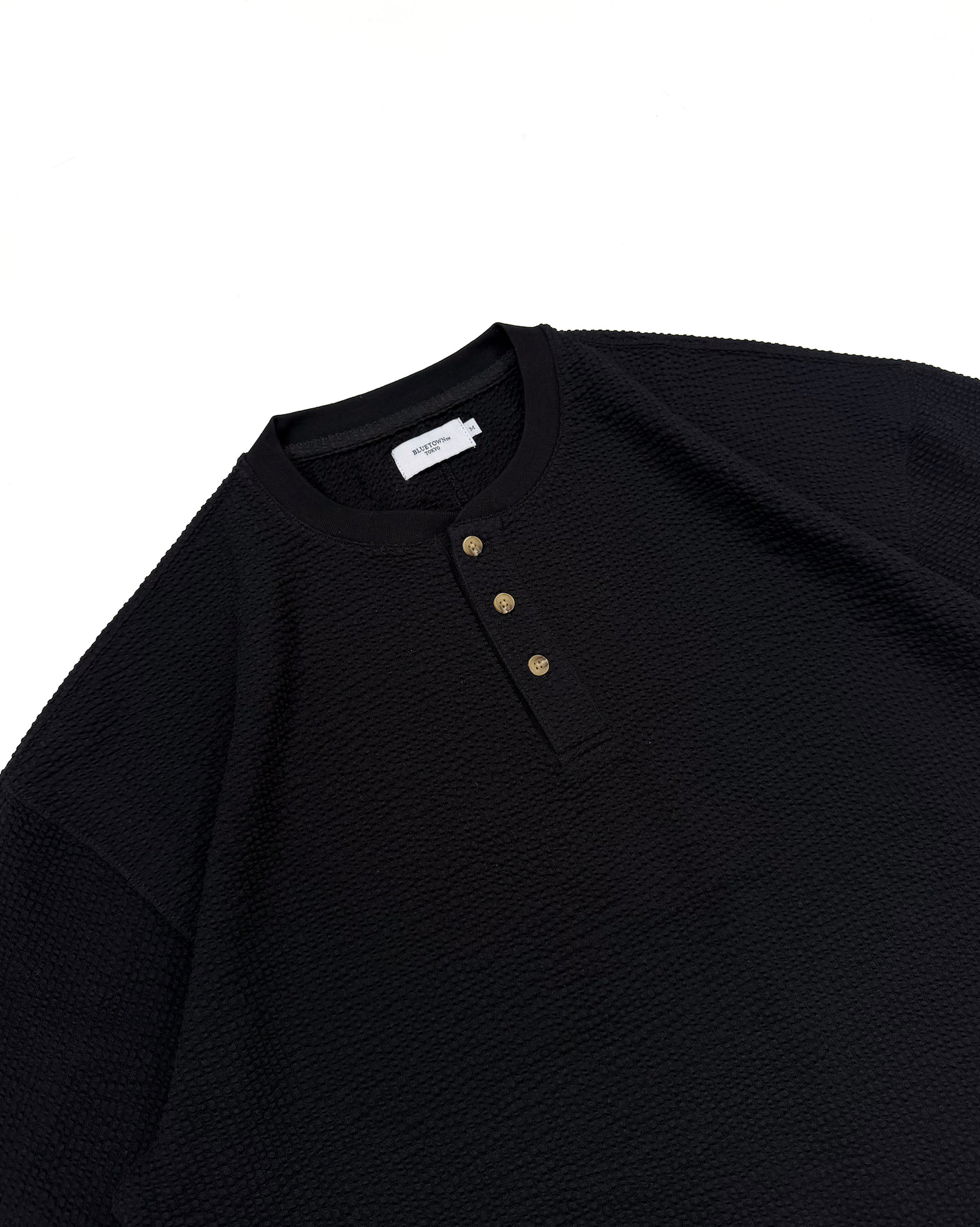 シアサッカーヘンリーネックT B5214