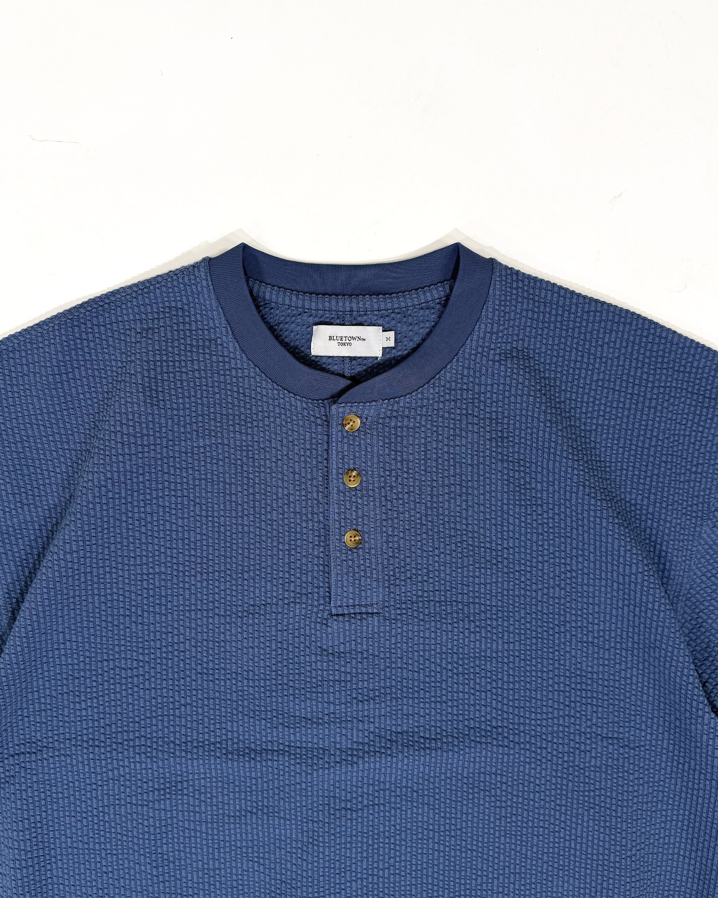 シアサッカーヘンリーネックT B5214