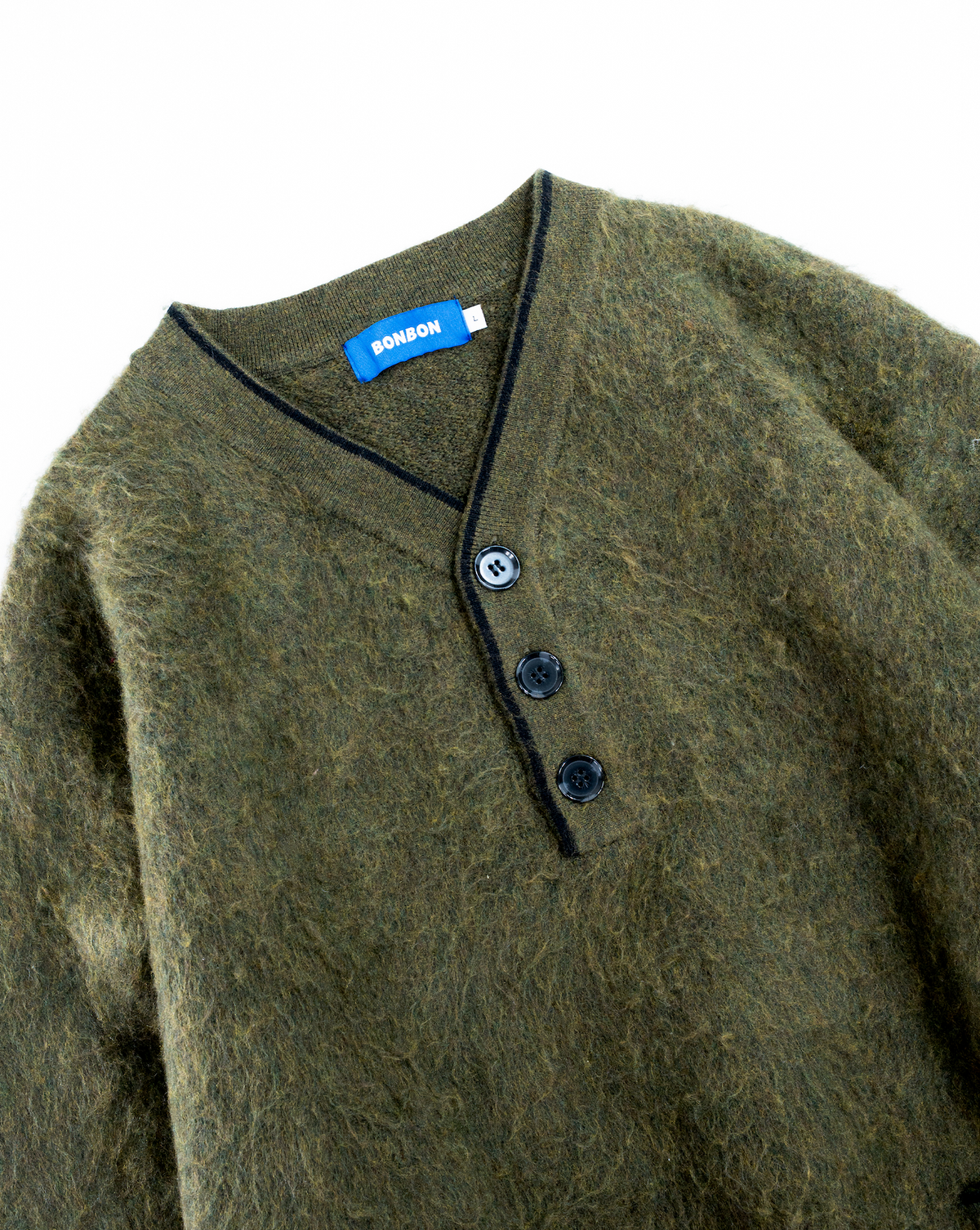 [Delivery within 1 week] Henley neck sweater B3139
