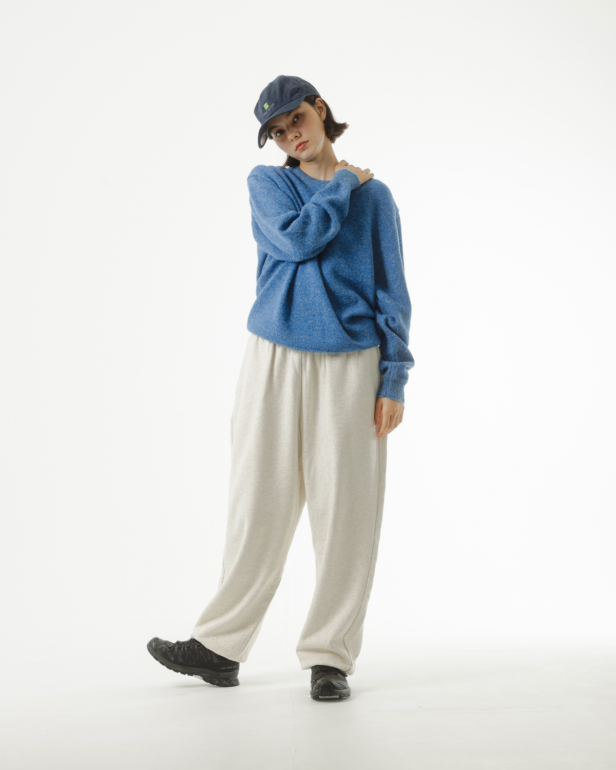 ルーズフィットリブスウェットパンツ B5196