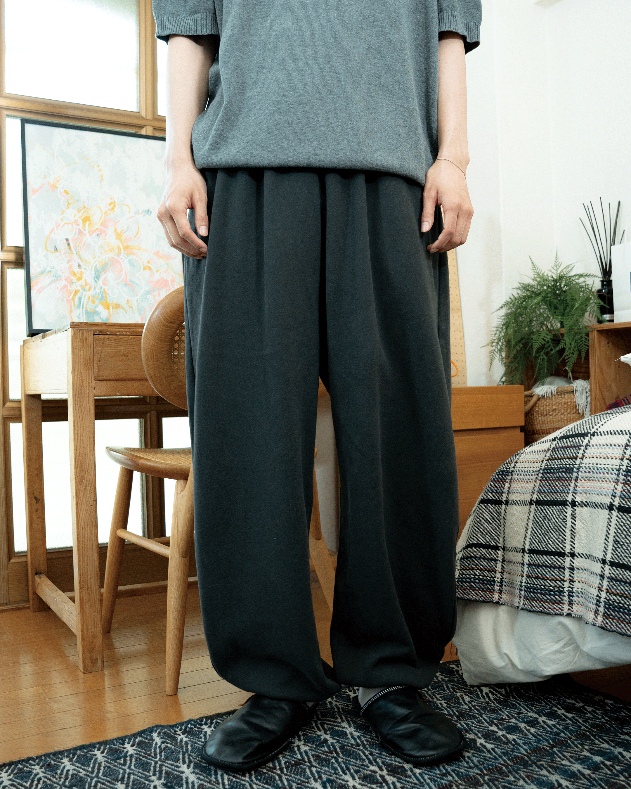 リブスウェットパンツ B5196