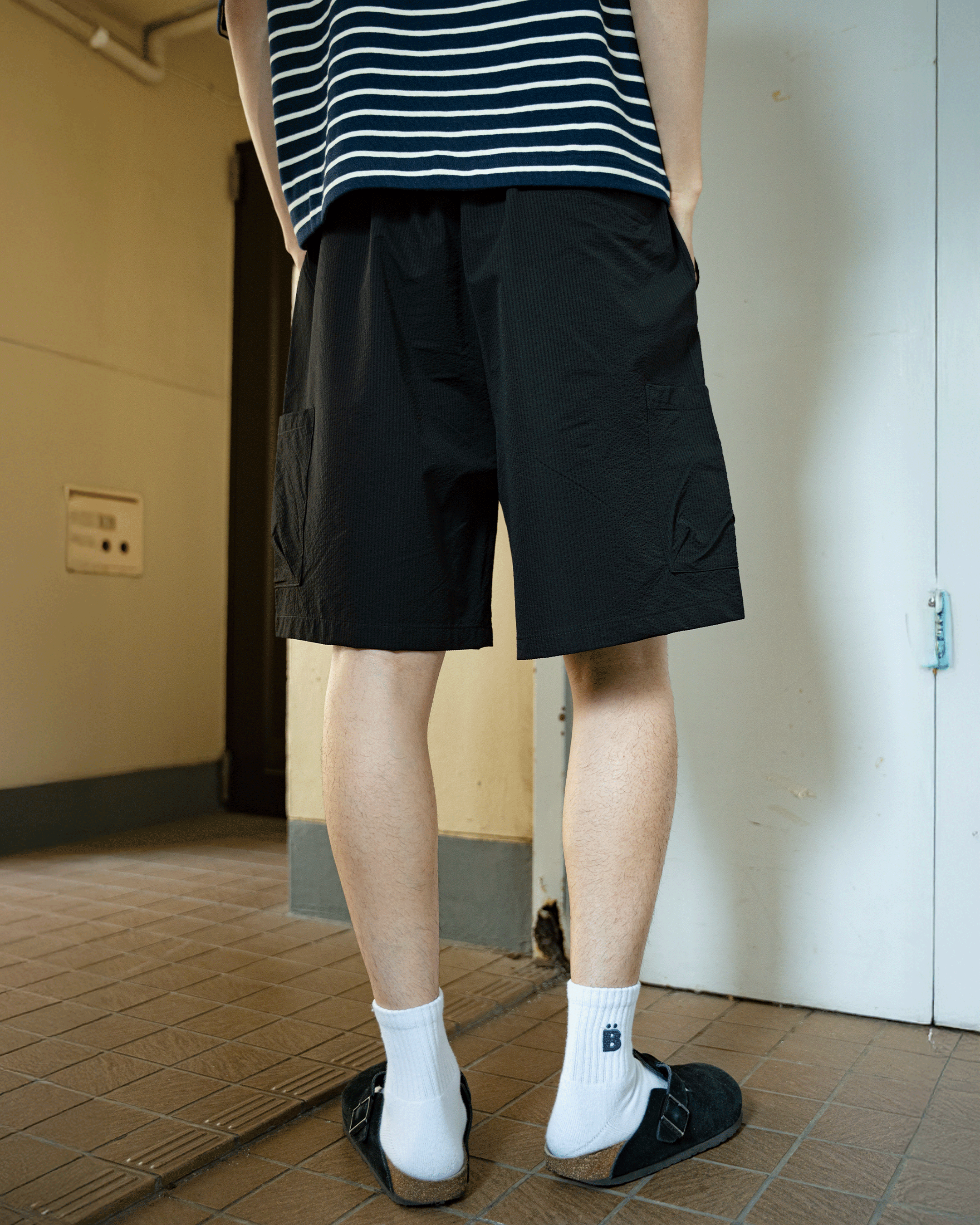 シアサッカーハーフパンツ B5050