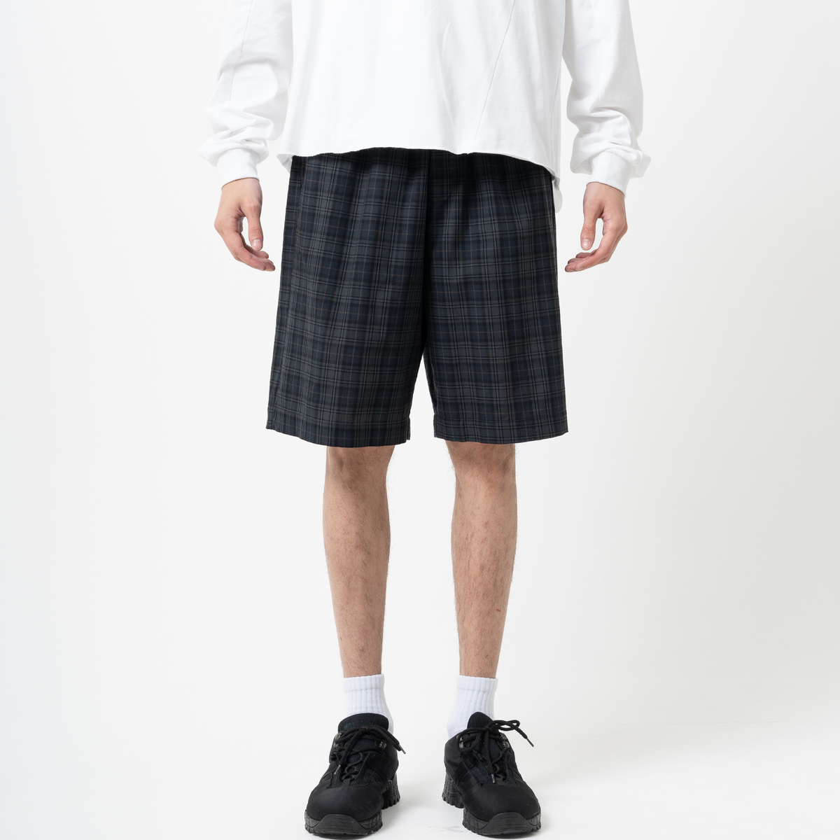 チェックハーフパンツ B5073 シティガール シティボーイ カジュアル