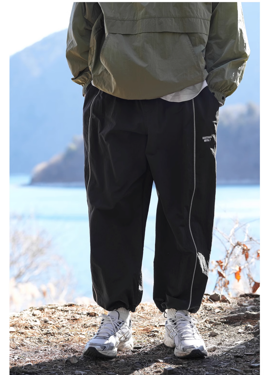 RESTICK″ アウトドアナイロンパンツ(裏地フリース仕様) ブラック L RESTICK″ アウトドアナイロンパンツ(裏地フリース仕様) ブラック L
